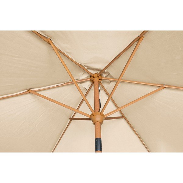 Smėlio spalvos skėtis nuo saulės ø 300 cm Wood – Rojaplast-image-1