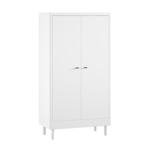 Baltos spalvos iš buko masyvo vaikiška spinta 100x190x55 cm Forrest – Vipack