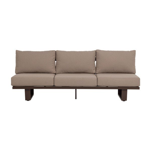 Rudos spalvos iš audinio sodo sofa Bear – WOOOD