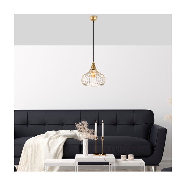 Kabantis šviestuvas ø 22 cm su metaliniu gaubtu Teldemia – Opviq lights-image-1