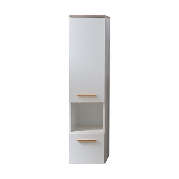 Balta aukšta pakabinama vonios kambario spintelė 30x123 cm Set 931 - Pelipal