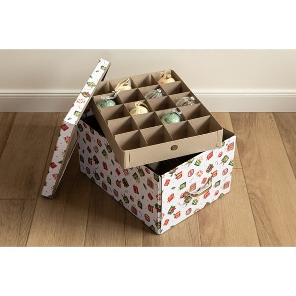 Iš kartono daiktadėžė su dangčiu/dekoratyvinė 37x50x15 cm Engla Christmas Storage – Bigso-image-1