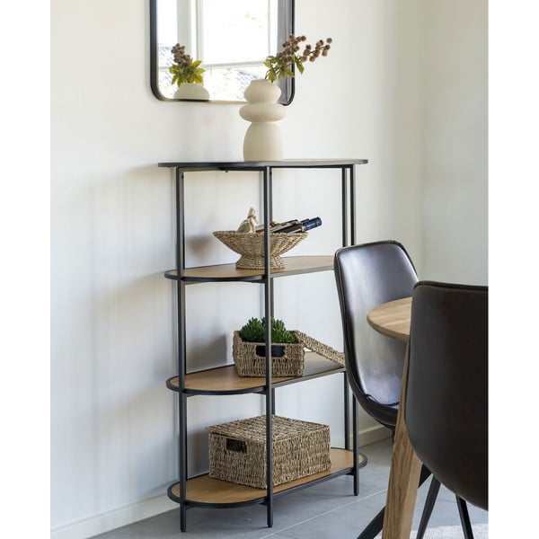 Juoda ąžuolinė knygų spinta 36x111 cm Vita - House Nordic-image-1