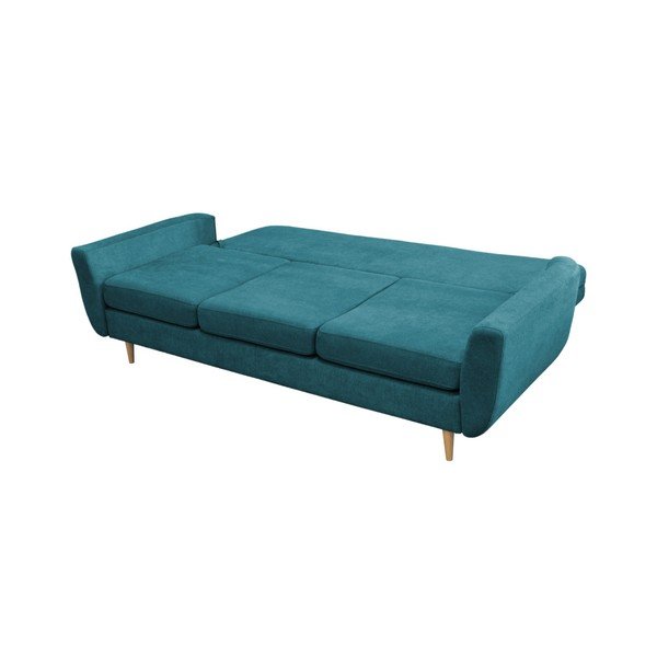 Turkio spalvos sofa lova su šviesiomis kojomis Mazzini Sofos Rose-image-4