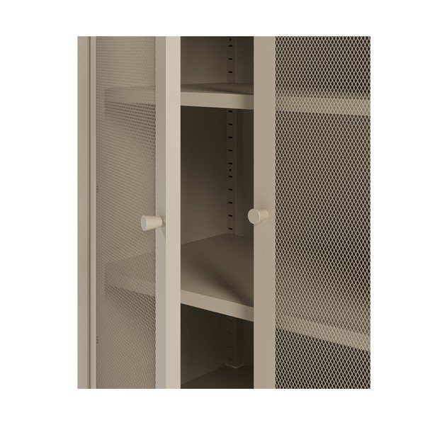 Kreminės spalvos iš metalo spintelė 70x100x40 cm Fayna – Marckeric-image-4