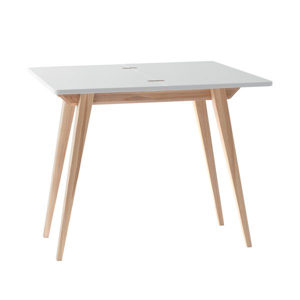 Prailginamas valgomojo stalas su papildomu stalviršiu su baltu stalviršiu 90x45 cm Envelope – Ragaba-image-3