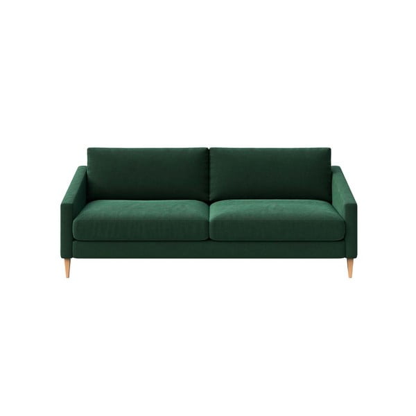 Sofa tamsiai žalios spalvos iš velveto 200 cm Karoto – Ame Yens