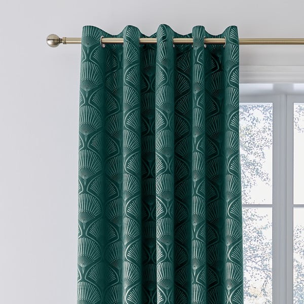 Žalios spalvos užuolaidos 2 vnt. 168x183 cm Art Deco Pearl – Catherine Lansfield