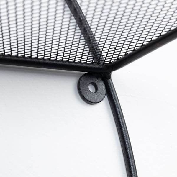 Iš metalo kelių aukštų sieninė lentyna juodos spalvos 55 cm Across – Kave Home-image-4