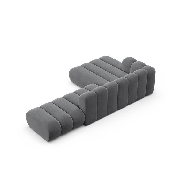 Kampinė sofa šviesiai pilkos spalvos (su kairiuoju kampu) Lupine – Micadoni Home-image-3