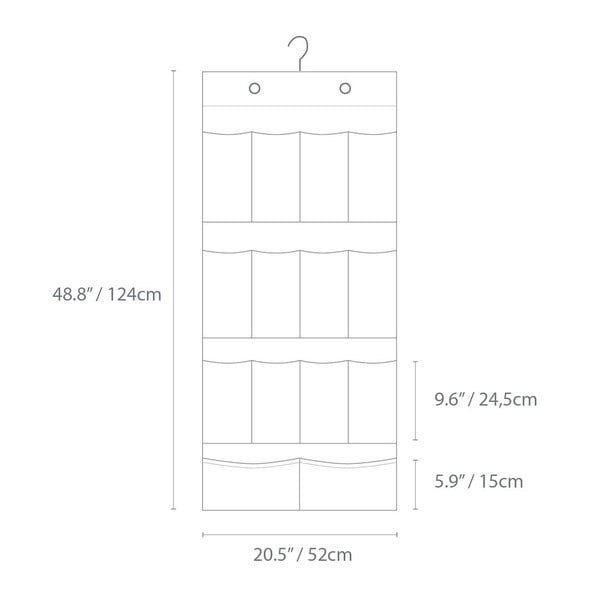 Pakabinamas drabužių spintos organizatorius iš tekstilės – Bigso Box of Sweden-image-4