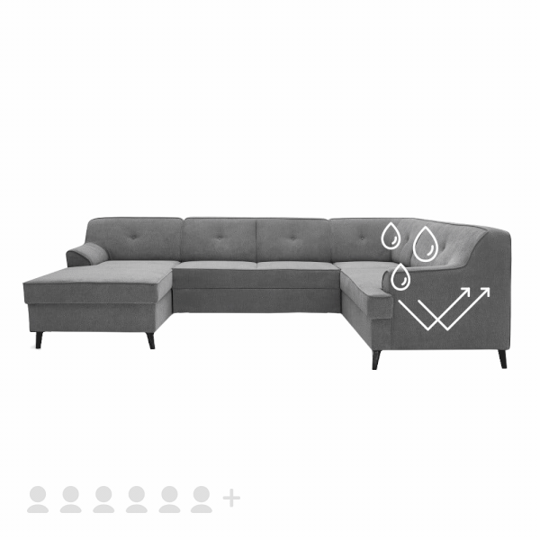 6+ vietų sofos su medžiaginiais apmušalais impregnavimas, impregnavimas po valymo