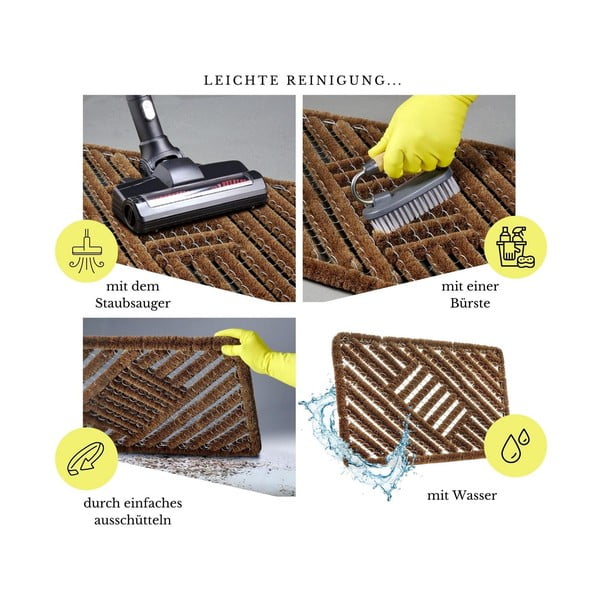 Grindų kilimėlis iš kokoso pluošto 40x60 cm Coco Natural – Hanse Home-image-3