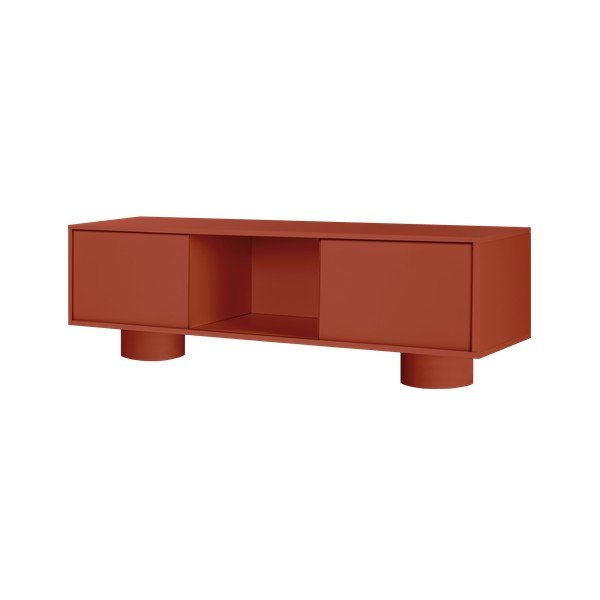 Terakotos spalvos TV spintelė 160x48x42 cm Taro – noo.ma
