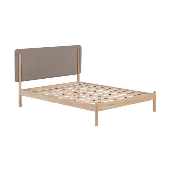 Dvigulė lova iš bukmedžio su pilkos ir natūralios spalvos grotelėmis 160x200 cm Shayndel - Kave Home-image-2