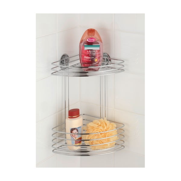 Savaraniška dviejų pakopų kampinė lentyna Wenko Turbo-Loc, 20 x 26,5 cm-image-2