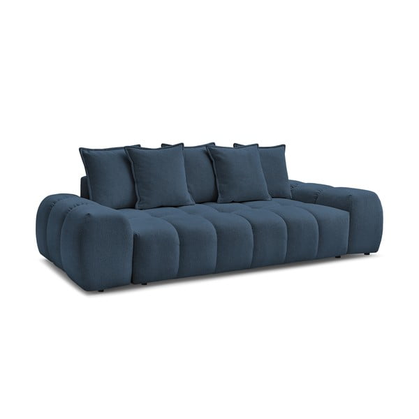 Tamsiai mėlynos spalvos iš šenilinio audinio sofa 278 cm Everest – Bobochic Paris-image-3