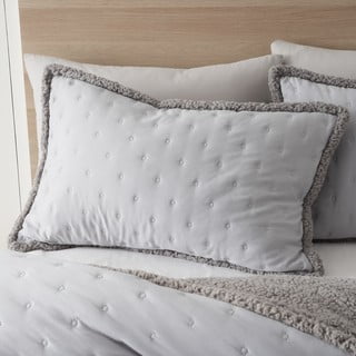 Iš sherpa vilnos dvigulė patalynė pilkos spalvos 200x200 cm Cosy Nori – Catherine Lansfield