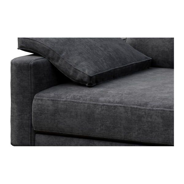 Tamsiai pilka kampinė sofa MESONICA Musso, dešinysis kampas-image-4