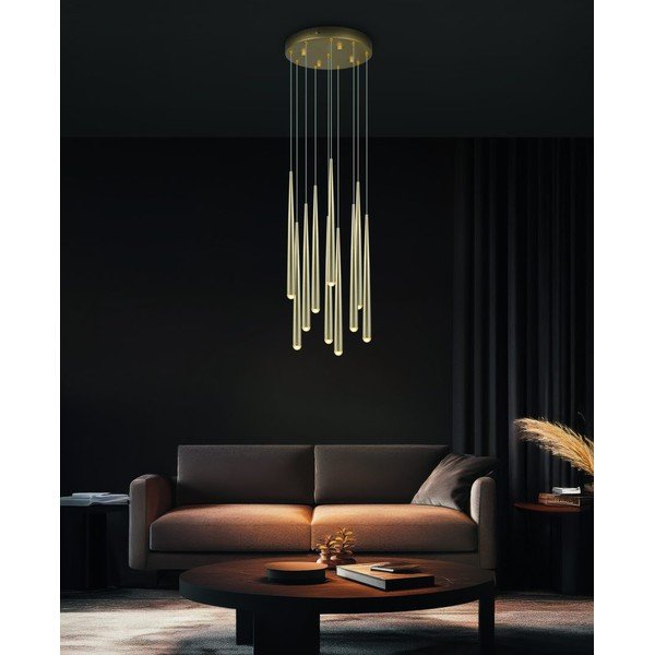 Auksinės spalvos kabantis šviestuvas LED ø 30 cm Cala – Trio Select-image-1