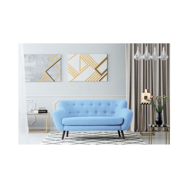 Šviesiai mėlyna dvivietė sofa "Kooko Home Rock-image-3