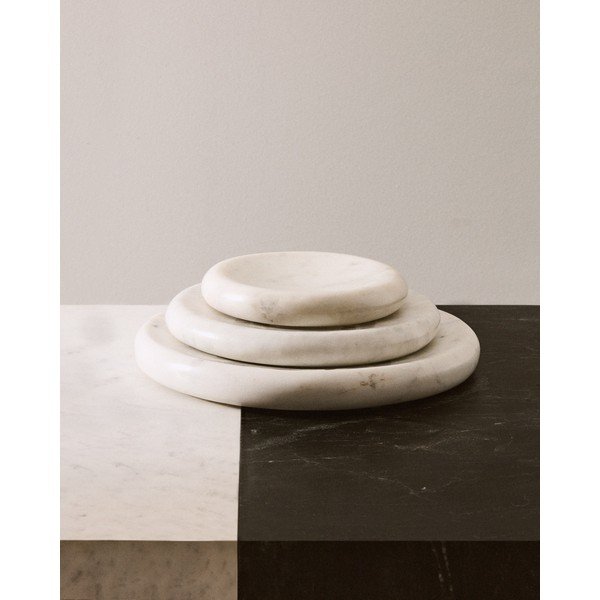 Iš marmuro dekoratyvinis padėklas ø 20 cm Obena – Kave Home-image-3