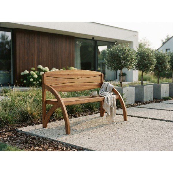 Medžio masyvo sodo suoliukas rudos spalvos Hadia – Garden Pleasure-image-1