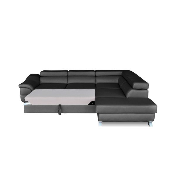 Tamsiai pilka kampinė sofa-lova "Windsor & Co. Sofos "Omnikron", dešinysis kampas-image-4