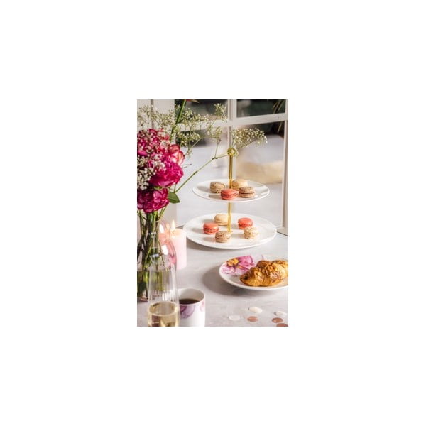 Balto ir rausvo porceliano lėkštė ø 21,2 cm Rose Garden - Villeroy&Boch-image-3