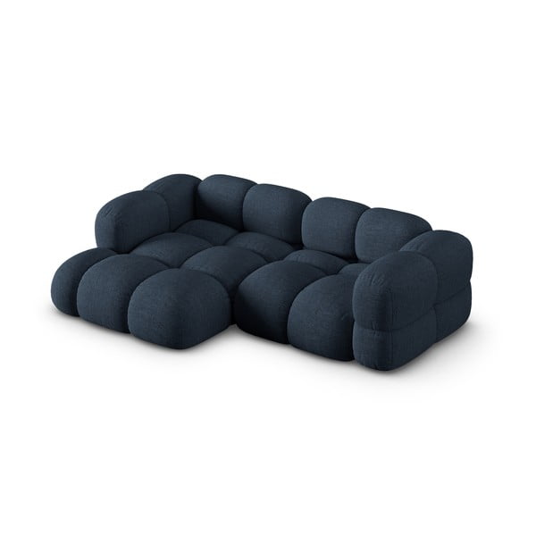 Tamsiai mėlynos spalvos kampinė sofa (su kairiuoju kampu/su gultu) Loretto – Cosmopolitan Design-image-3