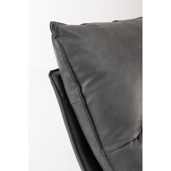 Tamsiai pilkos spalvos krėslas su sandėliavimo dėže iš dirbtinės odos Alanez – Bizzotto-image-1