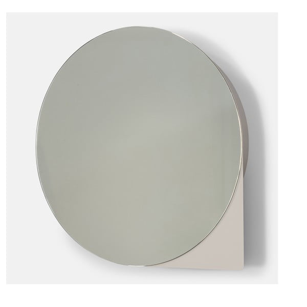 Taupe spalvos iš metalo pakabinama/su veidrodžiu vonios daiktadėžė 55x55 cm Sonnet – Spinder Design-image-1