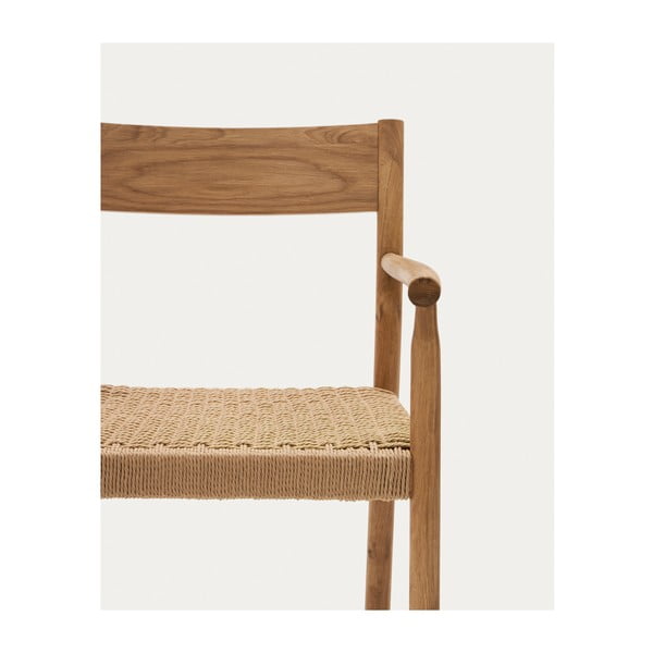 Natūralios spalvos iš ąžuolo masyvo valgomojo kėdė Yalia – Kave Home-image-3