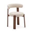 Rudos spalvos/smėlio spalvos iš uosio masyvo valgomojo kėdė Granite – Kave Home