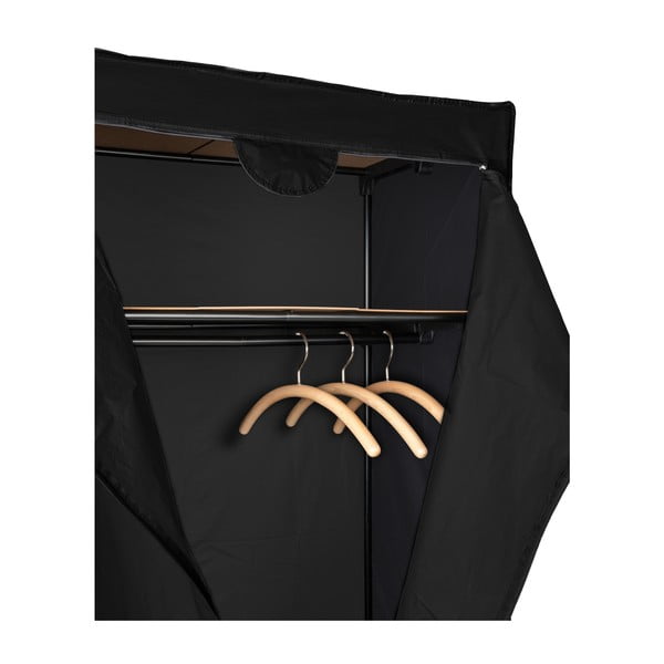 Juoda medžiaginė spinta Wenko, 160 x 50 x 75 cm-image-4