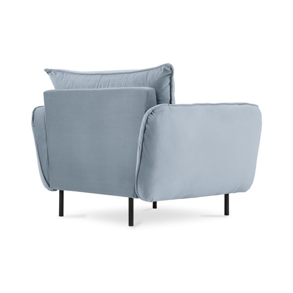 Šviesiai mėlynas aksominis fotelis Vienna - Cosmopolitan Design-image-3
