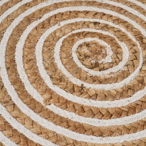 Iš džiuto apvalios formos kilimas natūralios spalvos ø 100 cm Natur – Casa Selección-image-1