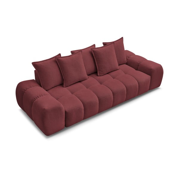 Bordo spalvos iš šenilinio audinio sofa 278 cm Everest – Bobochic Paris-image-4