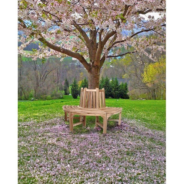Medžio masyvo sodo suoliukas rudos spalvos Java – Garden Pleasure-image-1
