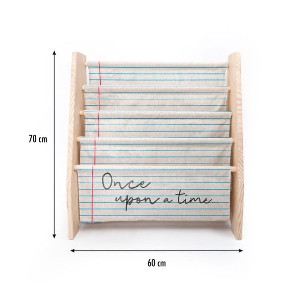 Smėlio spalvos medžiaginė vaikiška knygų spinta 60x70 cm Once Upon a Time - Folkifreckles-image-4