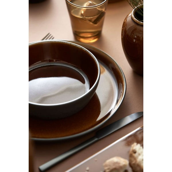 Juodos spalvos/gintarinės spalvos iš akmens masės mažas dubuo Gastro Black/Amber – Bitz-image-1