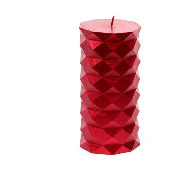 Raudona žvakė Unimasa Fashion, aukštis 13,8 cm