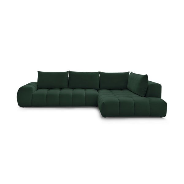 Kampinė sofa tamsiai žalios spalvos (su dešiniuoju kampu) Everest – Bobochic Paris