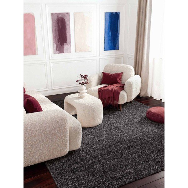 Rankų darbo tamsiai pilkos spalvos iš boucle kilimas 200x290 cm Notting Hill Portobello – Ted Baker-image-2