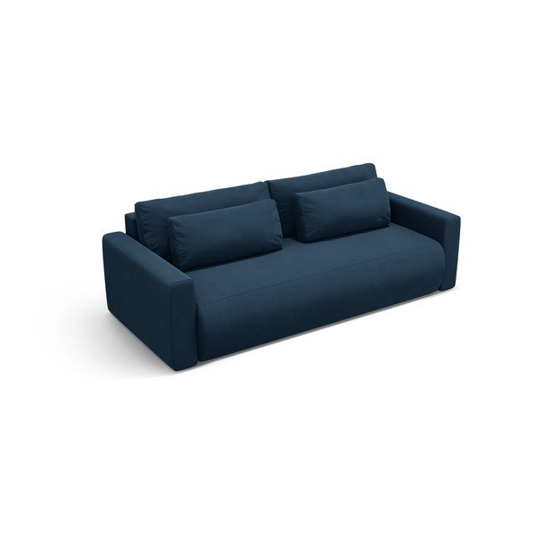 Tamsiai mėlynos spalvos iš velveto sulankstoma/su sandėliavimo vieta sofa 238 cm Belfast – Cosmopolitan Design-image-4