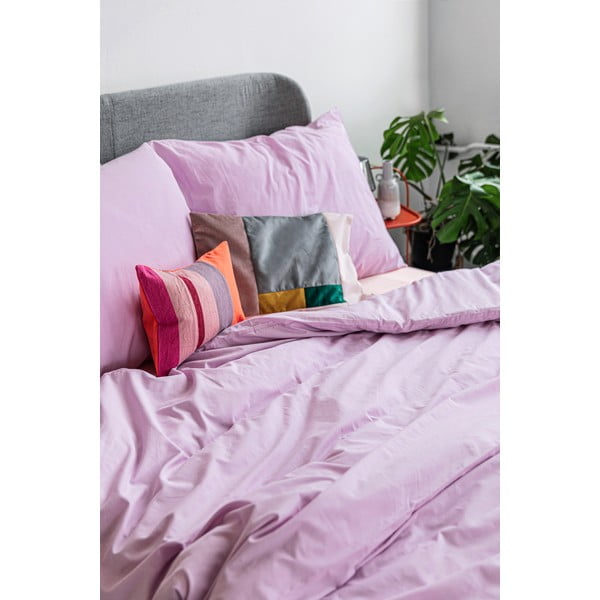 Levandų violetinės spalvos medvilninė dvivietė patalynė Bonami Selection, 200 x 220 cm-image-4