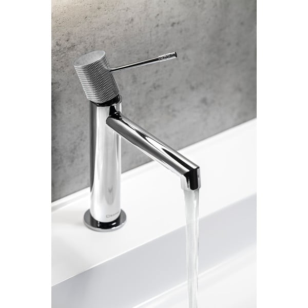 Kriauklei čiaupas blizgios sidabrinės spalvos stovimas Solaris – Sapho-image-1