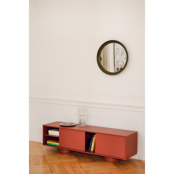 Terakotos spalvos TV spintelė 160x48x42 cm Taro – noo.ma-image-1