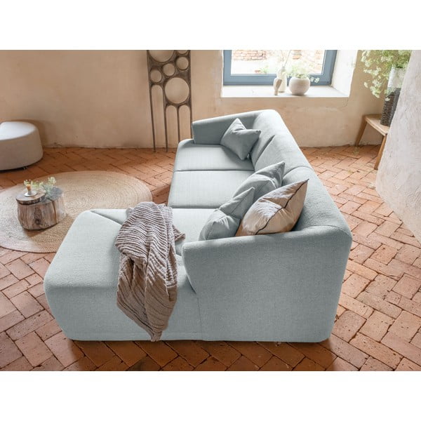 Kampinė sofa šviesiai pilkos spalvos – Miuform-image-3