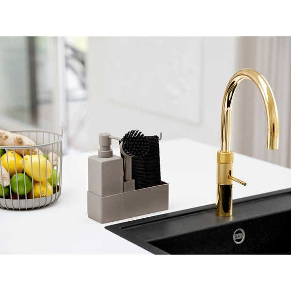 Šviesiai rudos spalvos iš plastiko/iš silikono stovas skalbimo reikmenims Singles – Zone-image-1